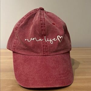 Nana Life Red Womans baseball cap